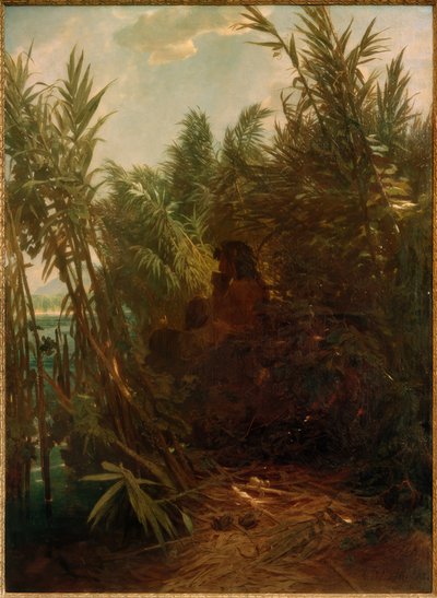 葦をパンします。 作： Arnold Böcklin