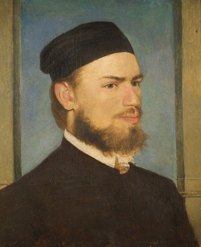 画家フランツ・フォン・レンバッハの肖像、1862年。 作： Arnold Böcklin
