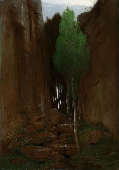 峡谷のソース。 1881 作： Arnold Böcklin