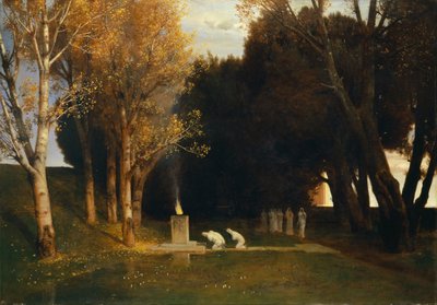 Sacred grove、1882年。 作： Arnold Böcklin