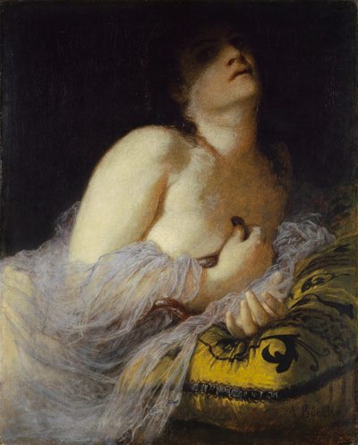 クレオパトラの死（最初のバージョン）、1872 作： Arnold Böcklin