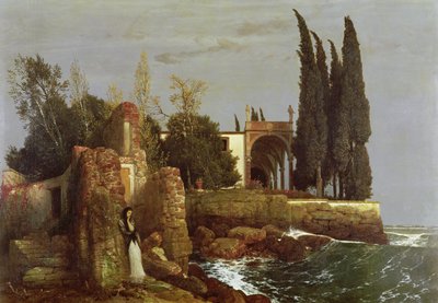 ヴィラ バイ ザ シー 作： Arnold Böcklin