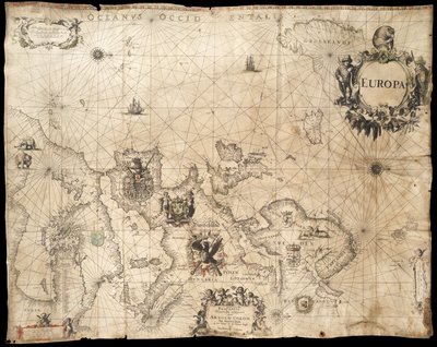 ヨーロッパ；パスカルテ・デ・アーノルド・コロン（1660年） 作： アーノルド・コロム