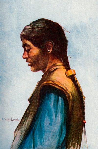 「典型的なチベット人」、1913 年 作： Arnold Henry Savage Landor