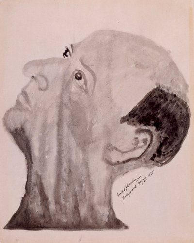 アーノルド・シェーンベルクの自画像 - ハリウッド 1923 作： Arnold Schoenberg