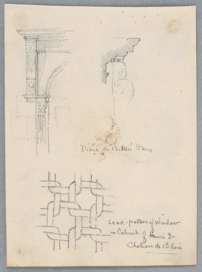 Diane de Poitiersの家から建築の詳細 作： Arnold William Brunner