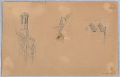 ブルックラインの教会の建築詳細 作： Arnold William Brunner
