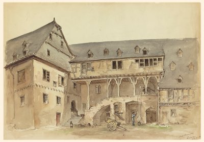 中世の邸宅の中庭 作： Arnold William Brunner