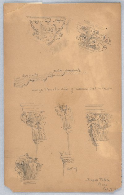 ドゥカーレ宮殿、ヴェネツィア 作： Arnold William Brunner