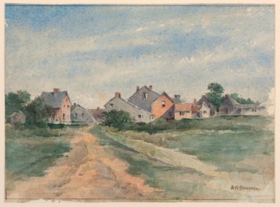 家のある風景 作： Arnold William Brunner