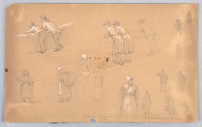橋の上のシルエット 作： Arnold William Brunner
