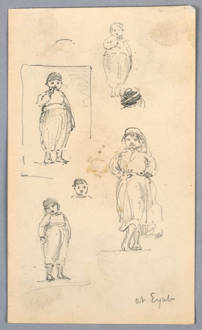 Eyub の子供たちのスケッチ 作： Arnold William Brunner