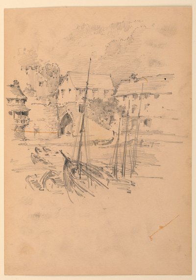 小さな漁港 作： Arnold William Brunner