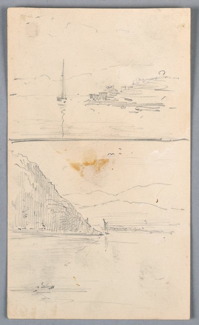 尾根の 2 つのスケッチ 作： Arnold William Brunner