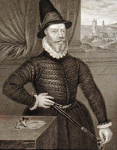 第4代モートン伯爵ジェームズ・ダグラス（1516年頃～1581年）の肖像（「ロッジの英国肖像画」より 作： Arnold van (attr.to) Brounkhorst