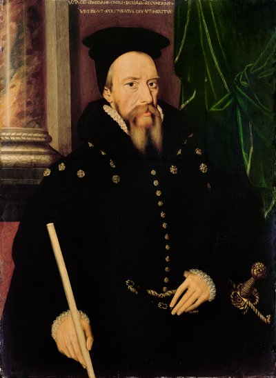 ウィリアム・セシル、第1男爵バーリー（1520-98）の肖像高卿会計 作： Arnold von Brounckhorst