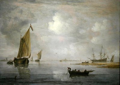 網を取る」（油彩・パネル） 作： Arnoldus van Anthonissen