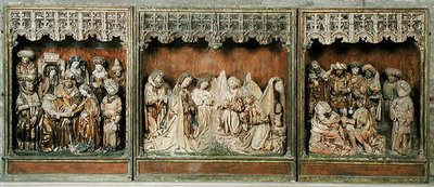 祭壇画、下ライン、カルカー、1483年頃（ポリクロームウッド） 作： Arnt von Zwolle
