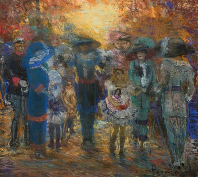 モンダニティ、1911年頃（紙にミクストメディア 作： Aroldo Bonzagni