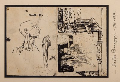 味覚が彼を殺した（紙に墨汁） 作： Aroldo Bonzagni