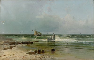 1891年にビーチでセーリングボート 作： Arseniy Ivanovich Meshchersky