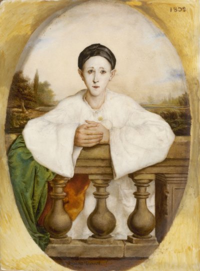 Jean-Gaspard Deburau 1796-1846 の肖像、1832 年。 作： Arsène Trouvé