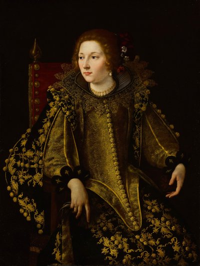 伊: Ritratto di una donna seduta (signora Caterina Savelli) 着座した女性の肖像（カテリーナ・サヴェッリ女史？） 作： Artemisia Gentileschi