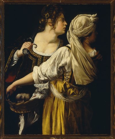 ジュディスとホロフェルネスの頭、1615年頃（キャンバスに油彩） 作： Artemisia Gentileschi