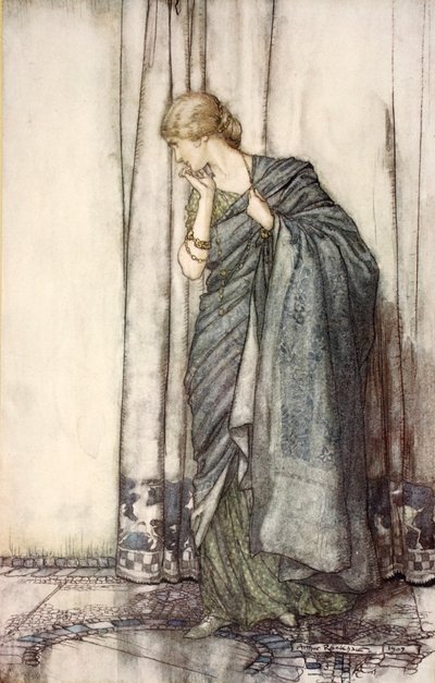 ウィリアム・シェイクスピアの「真夏の夜の夢」からの挿絵、ヘレナ 作： Arthur (after) Rackham