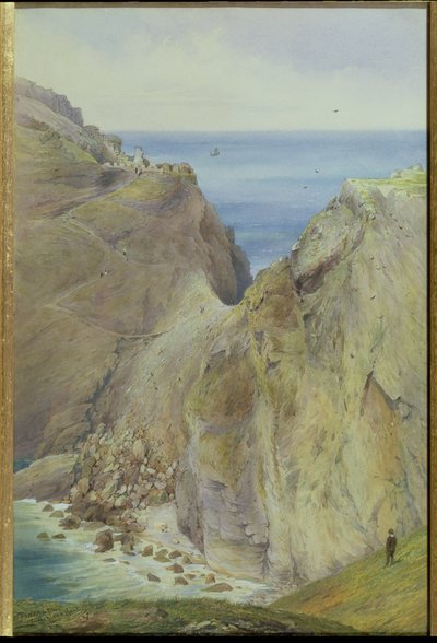 ティンタジェル、1887（紙にガッシュを塗ったトイレ） 作： Arthur Ackland Hunt