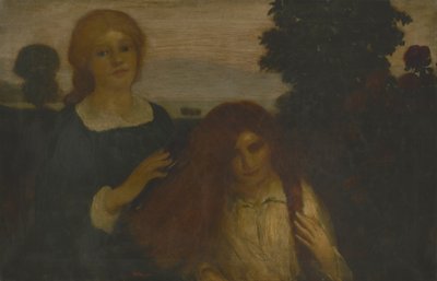 ローズ・トゥ・ローズ、c.1890-1900 作： Arthur Bowen Davies