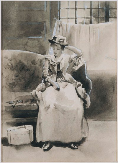 無題（着席女性） 作： Arthur Bowen Davies