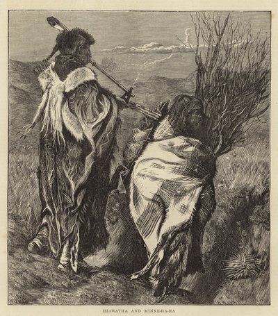 ハイアワサとミネハハ（彫刻作品 作： Arthur Boyd (after) Houghton