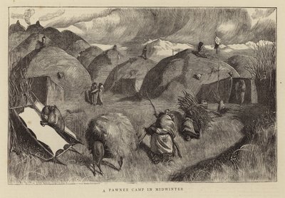 真冬のポーニーキャンプ 作： Arthur Boyd Houghton
