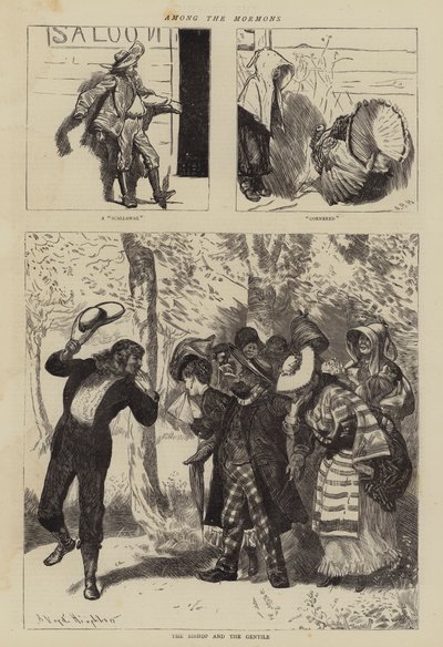 モルモンの間で 作： Arthur Boyd Houghton
