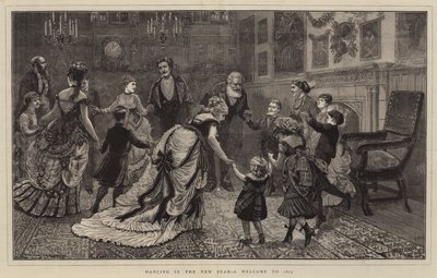 新年のダンス、1873年へようこそ 作： Arthur Boyd Houghton