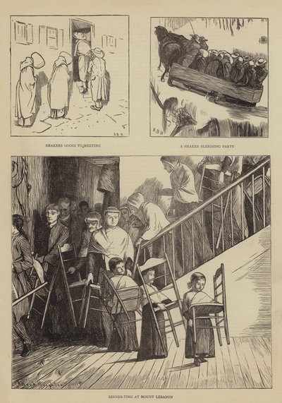 グラフィックアメリカ、シェーカーズ 作： Arthur Boyd Houghton
