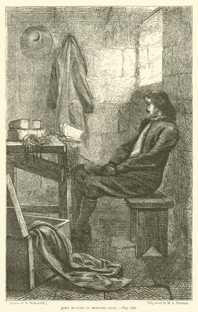 ベッドフォード刑務所のジョン・バニヤン 作： Arthur Boyd Houghton