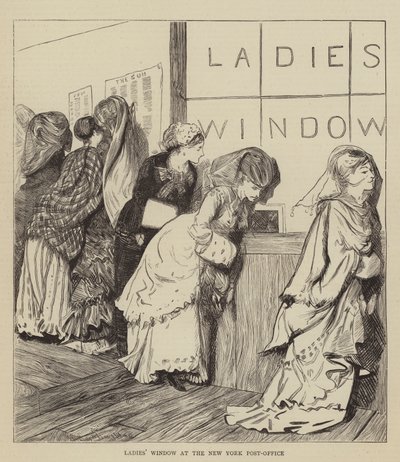 ニューヨーク郵便局のレディースウィンドウ 作： Arthur Boyd Houghton