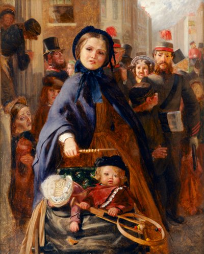 1865年のロンドン（キャンバスに油彩） 作： Arthur Boyd Houghton