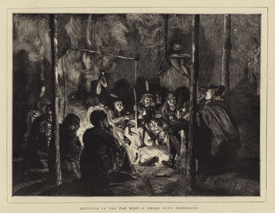 親しみのある煙、極西のスケッチ 作： Arthur Boyd Houghton