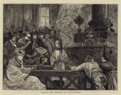バーデンバーデンで水を取る 作： Arthur Boyd Houghton