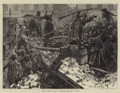 パリのバリケード、パリの暴徒 作： Arthur Boyd Houghton