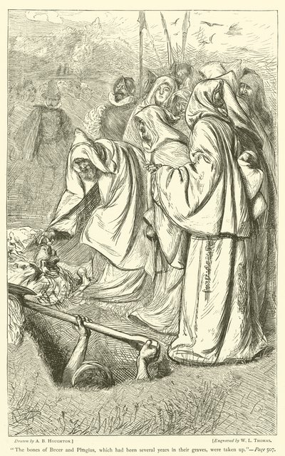 数年間墓にあったBucerとPhagiusの骨が取り上げられました 作： Arthur Boyd Houghton