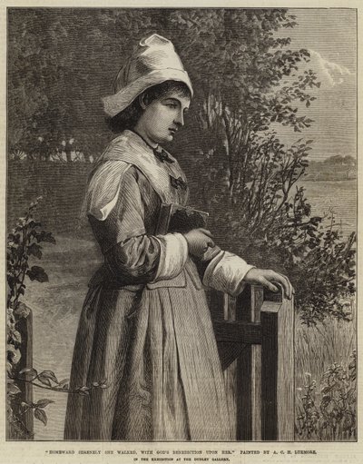 帰路の穏やかな彼女は、神の恩恵を受けて歩いた 作： Arthur C. H. Luxmoore