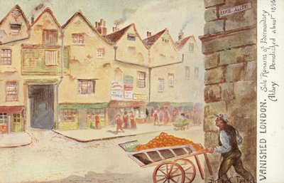 消えたロンドン-バーモンドジー修道院の唯一の残存物、1896年頃に破壊されました 作： Arthur Charles Payne