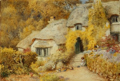 サマセット州セルワーシーのコテージ 作： Arthur Claude Strachan