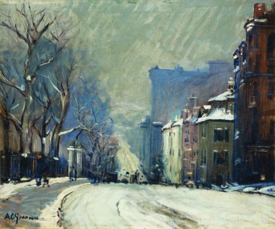冬のビーコンストリート 作： Arthur Clifton Goodwin