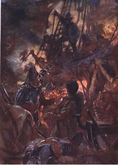 激しく戦いが激しく、長い間、ロマンスオブヒストリーからのイラスト：1920年代 作： Arthur David McCormick