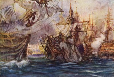 ナイルの戦いの開始、熱狂的なゲリエ巡り 作： Arthur David McCormick